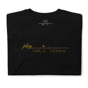 T-shirt "PLAY TABLE TENNIS" -Gold